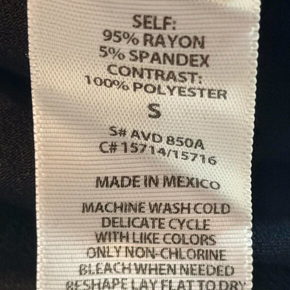 Ava James Black 3/4 Puff Sleeves Silky Soft Black Dress SIZE SMALL - Picture 10 of 10